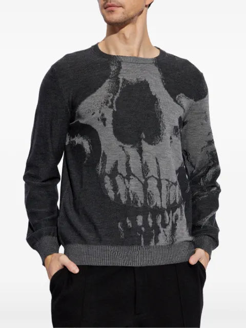 Alexander McQueen skull-intarsia sweater