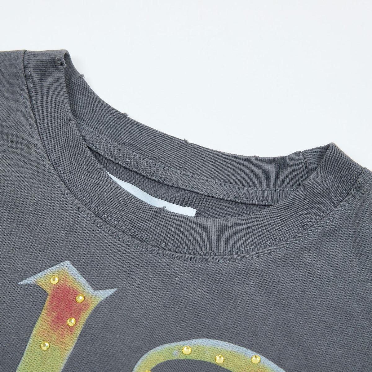 DUAA Cowboy Graphic Gray Short-Sleeve T-Shirt