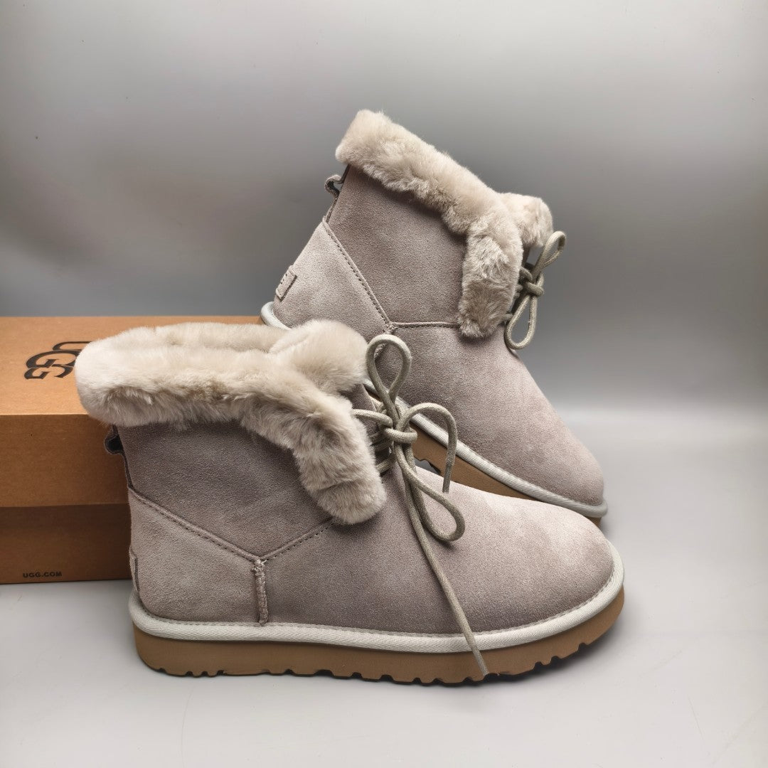 Grey Mid-Top Lace-Up Casual Sneakers — New Arrival | In Stock